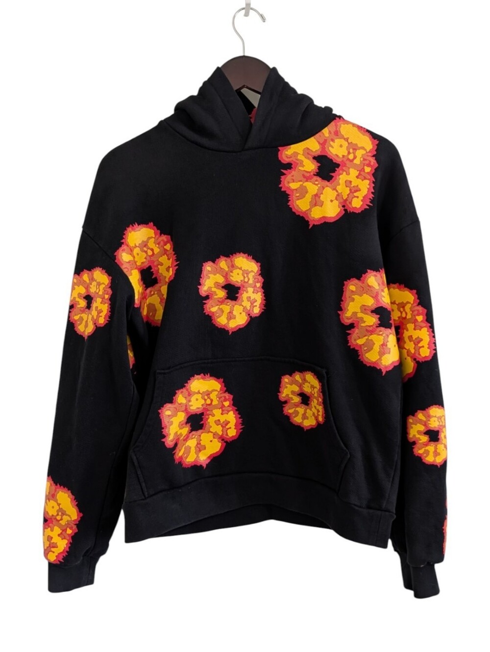 Denim Tears x Offset Black Flame Wreath Cotton Hoodie Size S